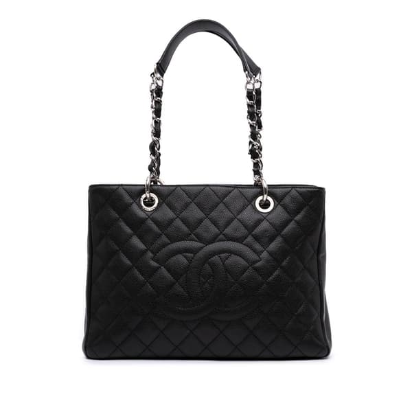 Pre-owned Chanel Caviar Grand Shopping Tote Black