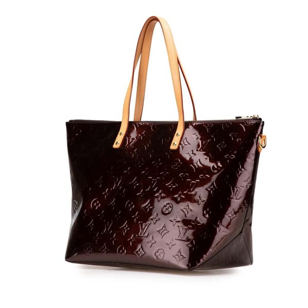 Pre-owned Louis Vuitton Monogram Vernis Bellevue GM Purple