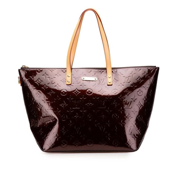 Pre-owned Louis Vuitton Monogram Vernis Bellevue GM Purple