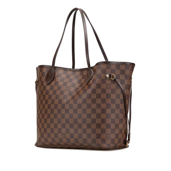 Pre-owned Louis Vuitton Damier Ebene Neverfull MM Brown
