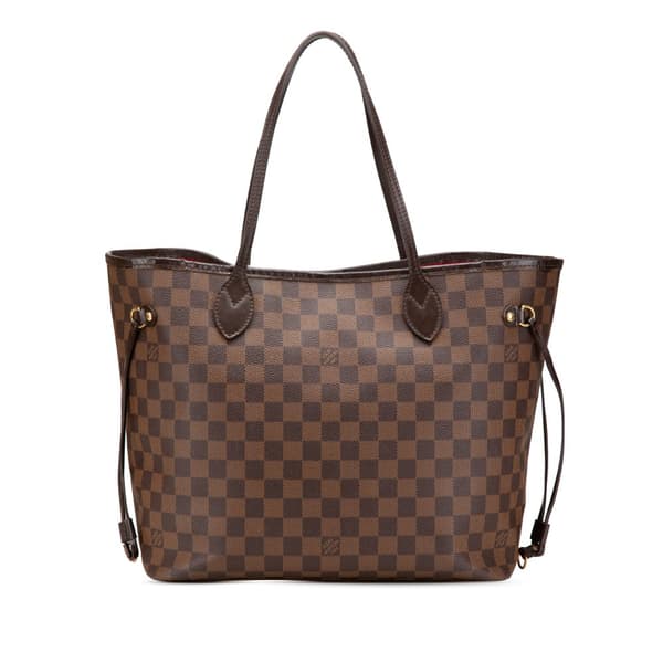 Pre-owned Louis Vuitton Damier Ebene Neverfull MM Brown