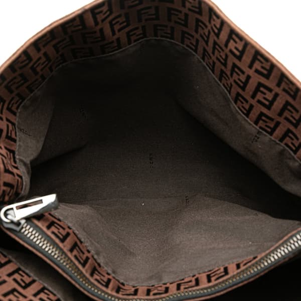 Pre-owned Fendi Zucchino Canvas Tote Brown