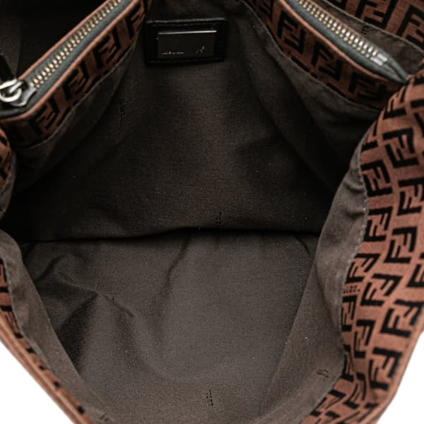 Pre-owned Fendi Zucchino Canvas Tote Brown