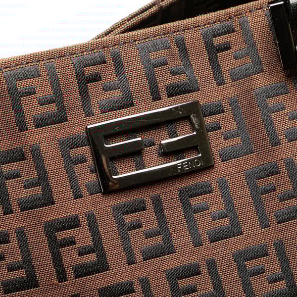 Pre-owned Fendi Zucchino Canvas Tote Brown