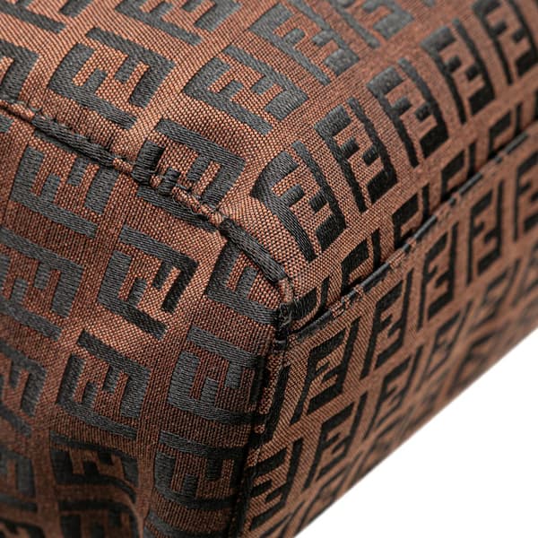 Pre-owned Fendi Zucchino Canvas Tote Brown
