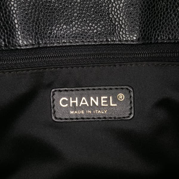 Pre-owned Chanel Caviar Grand Shopping Tote Black