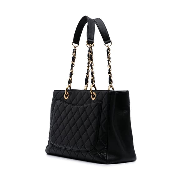 Pre-owned Chanel Caviar Grand Shopping Tote Black