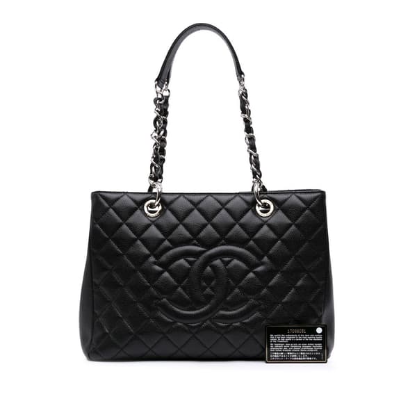 Pre-owned Chanel Caviar Grand Shopping Tote Black