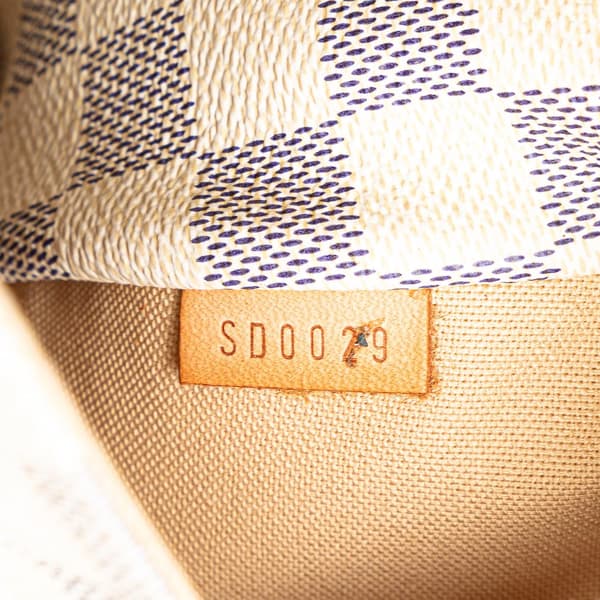 Pre-owned Louis Vuitton Damier Azur Totally MM White