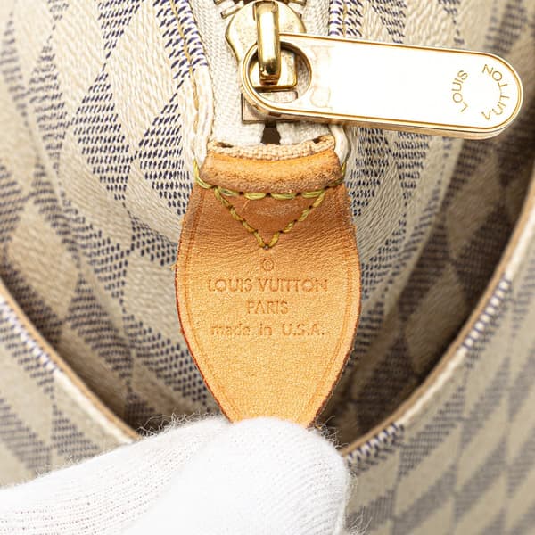 Pre-owned Louis Vuitton Damier Azur Totally MM White