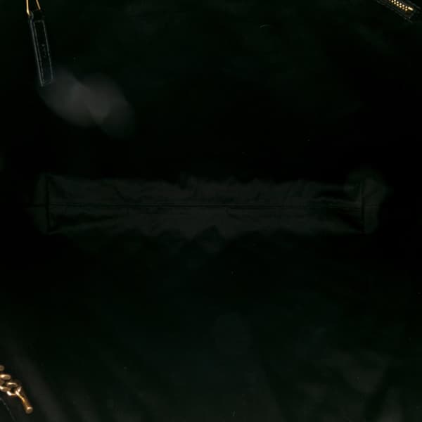 Pre-owned Saint Laurent Maxi Quilted Lambskin Icare Shopping Tote Black