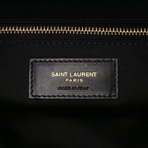 Pre-owned Saint Laurent Maxi Quilted Lambskin Icare Shopping Tote Black