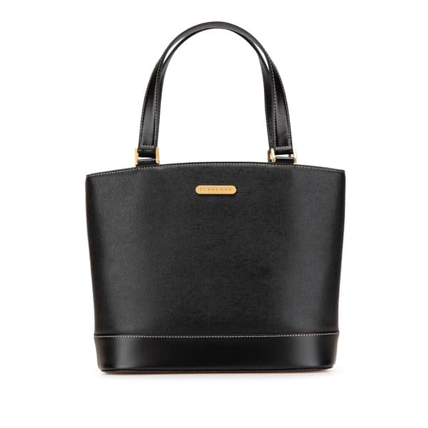 Pre-owned Burberry Leather Tote Black