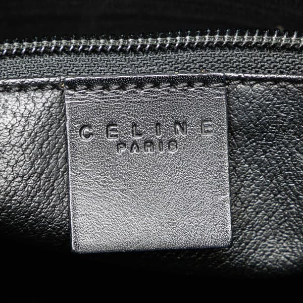 Pre-owned Celine Macadam Coated Canvas Tote Black