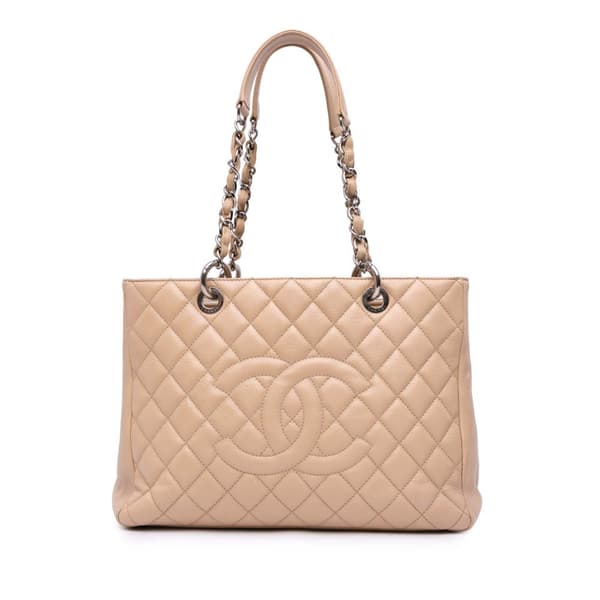 Pre-owned Chanel Caviar Grand Shopping Tote Brown