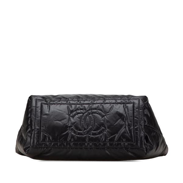 Pre-owned Chanel Small Quilted Nylon Coco Cocoon Tote Black