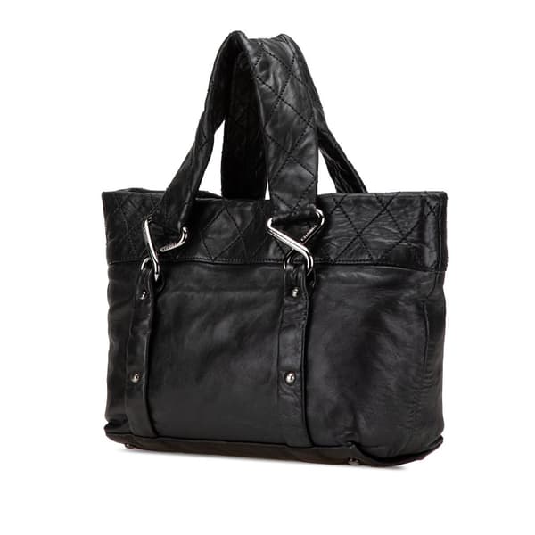 Pre-owned Chanel Small Reissue Lambskin 8 Knots Tote Black