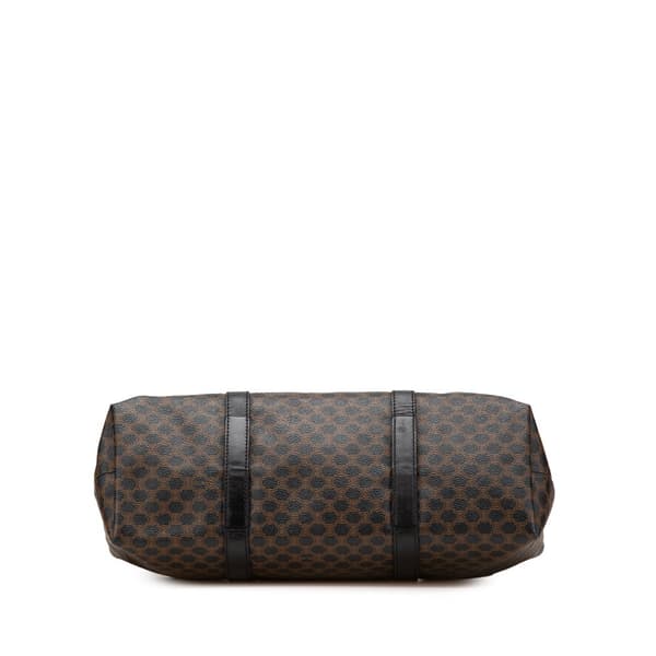 Pre-owned Celine Macadam Coated Canvas Tote Black
