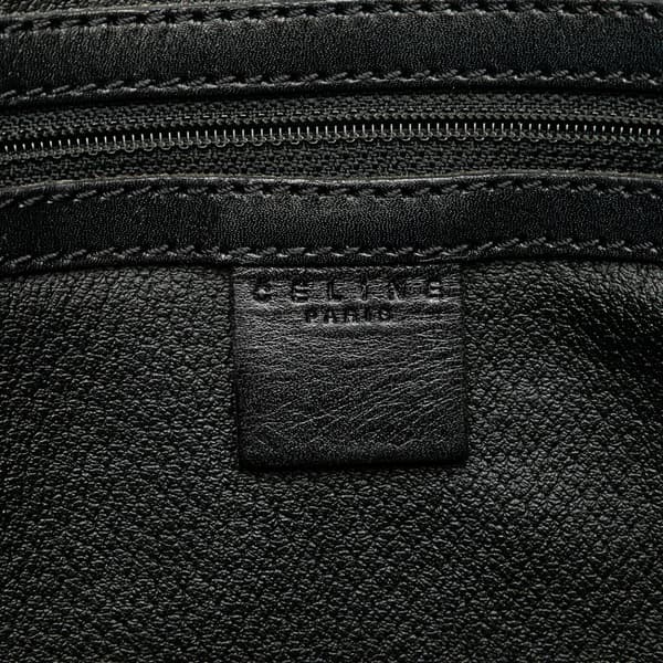 Pre-owned Celine Macadam Coated Canvas Tote Black