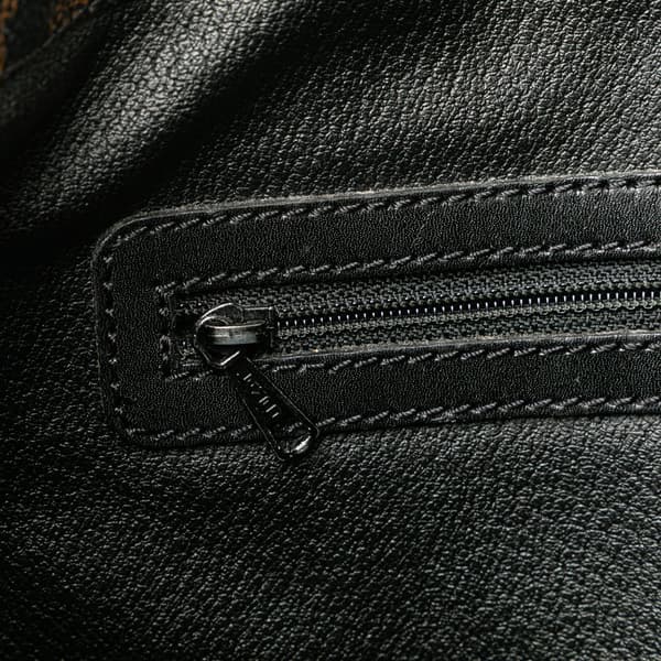 Pre-owned Celine Macadam Coated Canvas Tote Black