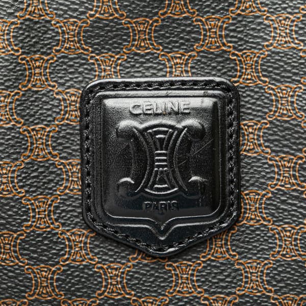 Pre-owned Celine Macadam Coated Canvas Tote Black