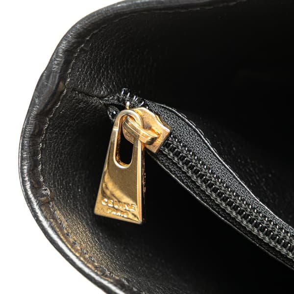 Pre-owned Celine Macadam Coated Canvas Tote Black