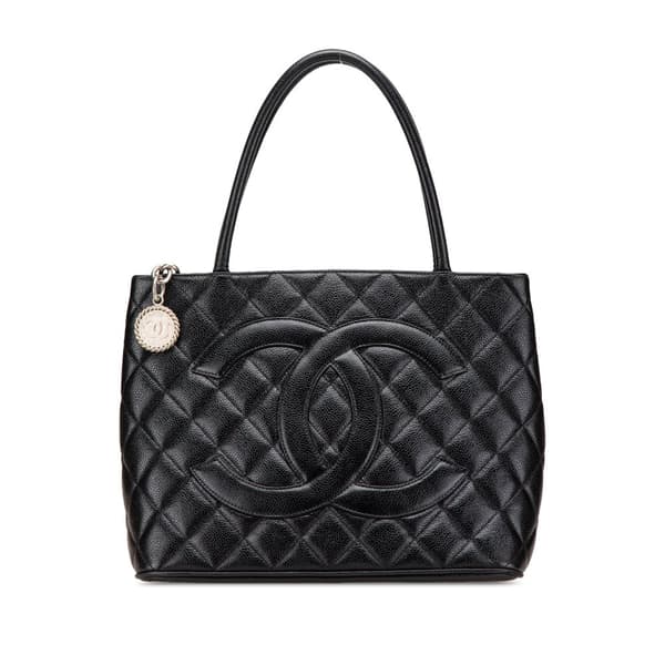 Pre-owned Chanel Caviar Medallion Tote Black
