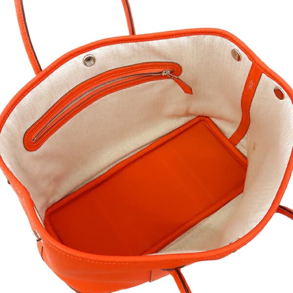 Pre-owned Hermès Negonda Garden Party 30 Orange