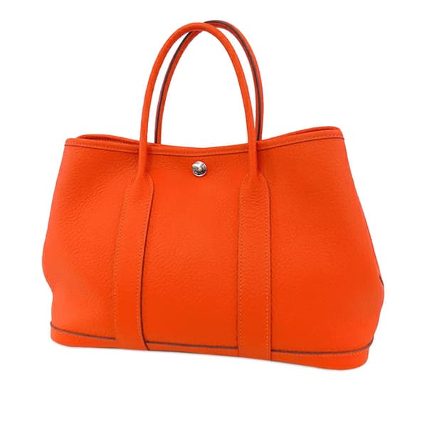 Pre-owned Hermès Negonda Garden Party 30 Orange