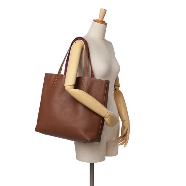 Pre-owned Hermès Clemence Double Sens 36 Brown