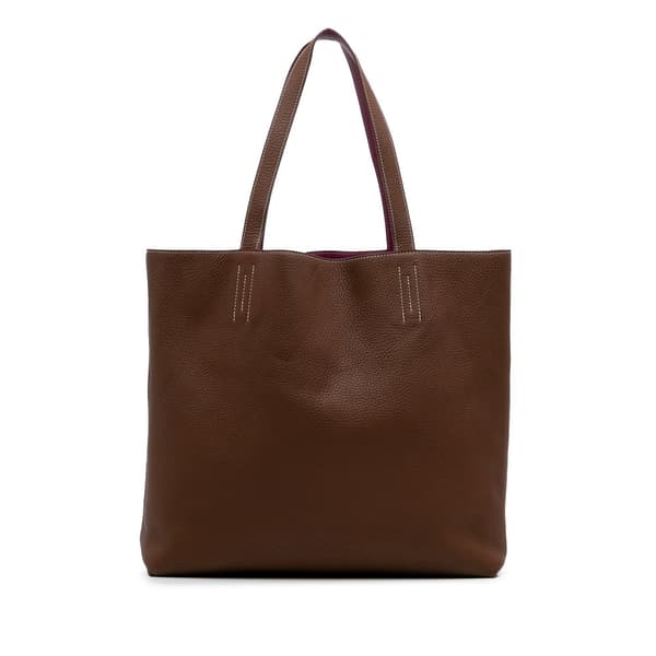 Pre-owned Hermès Clemence Double Sens 36 Brown