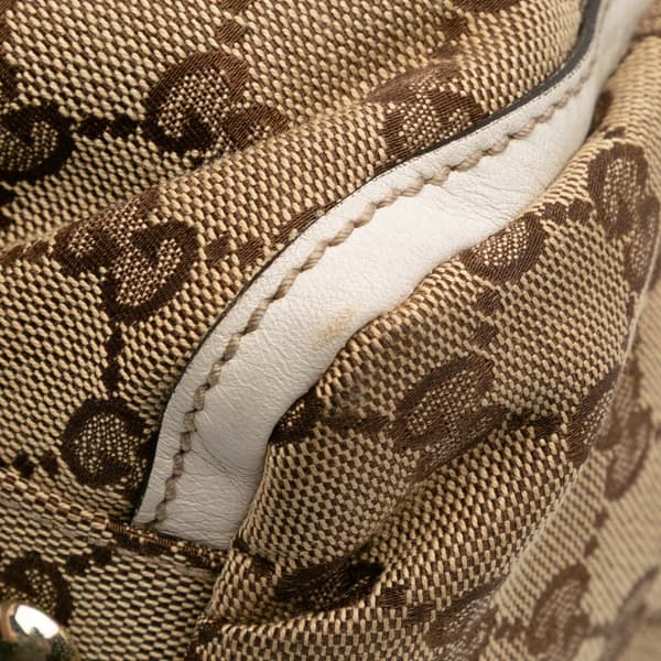 Pre-owned Gucci GG Canvas Abbey D Ring Tote Brown