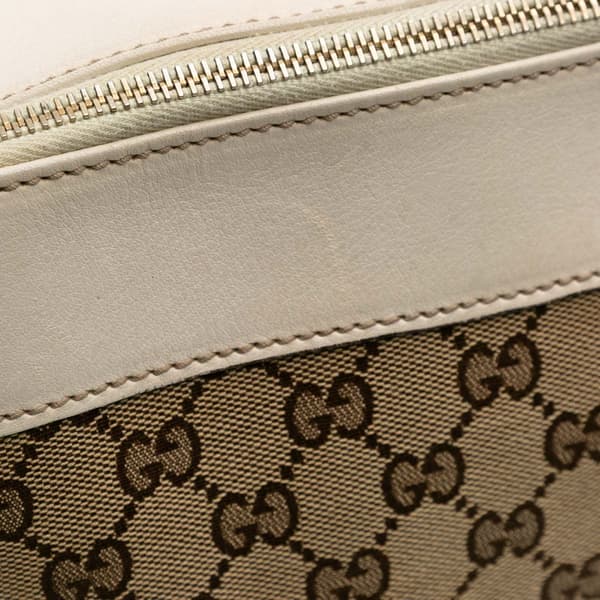 Pre-owned Gucci GG Canvas Abbey D Ring Tote Brown