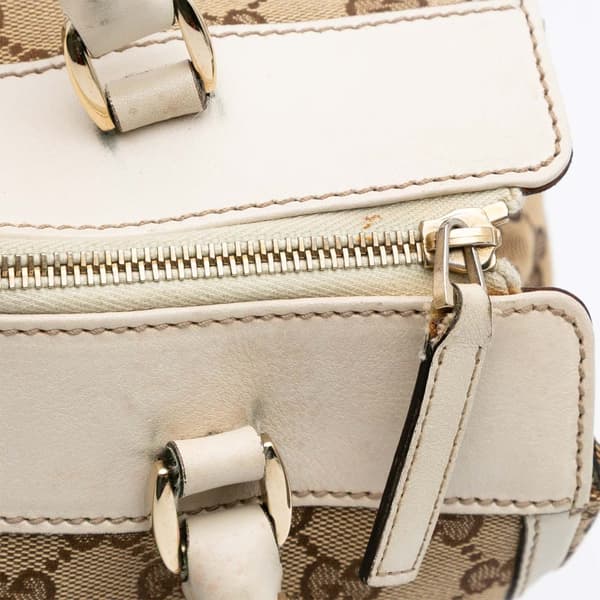 Pre-owned Gucci GG Canvas Abbey D Ring Tote Brown