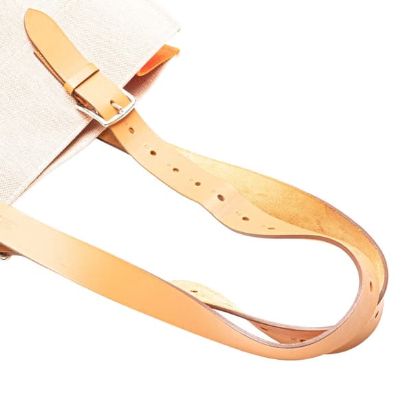 Pre-owned Hermès Canvas Etriviere Shopping Tote Orange