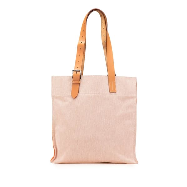 Pre-owned Hermès Canvas Etriviere Shopping Tote Orange