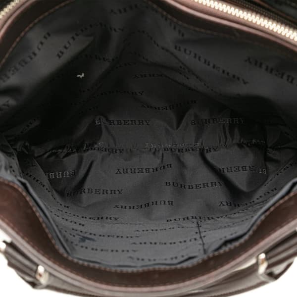 Pre-owned Burberry House Check Canvas Tote Brown
