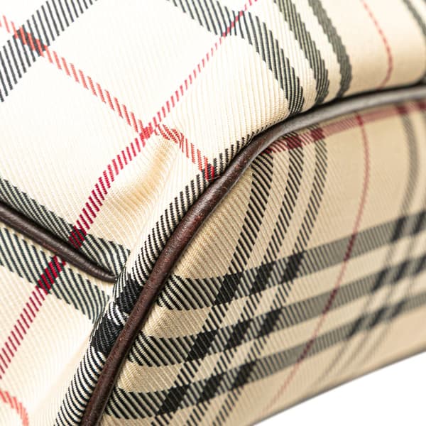 Pre-owned Burberry House Check Canvas Tote Brown
