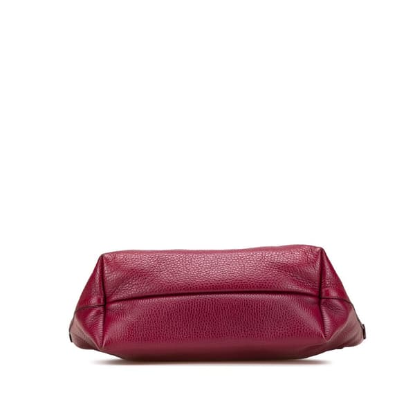 Pre-owned Ferragamo Leather Gancini Tote Red