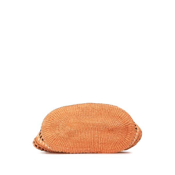 Pre-owned LOEWE Paulas Ibiza Sisal Basket Tote Orange