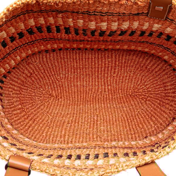 Pre-owned LOEWE Paulas Ibiza Sisal Basket Tote Orange