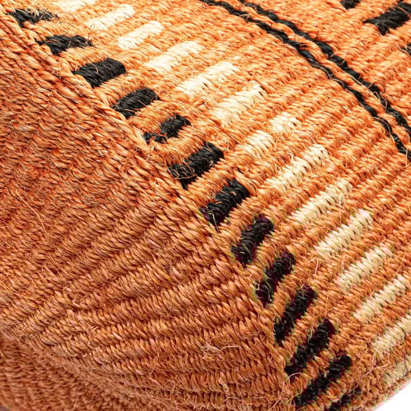 Pre-owned LOEWE Paulas Ibiza Sisal Basket Tote Orange