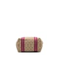 Miniatyrbild 3 av 10: Pre-owned Gucci GG Canvas Web Jolicoeur Tote Brown