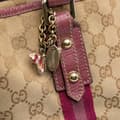 Miniatyrbild 8 av 10: Pre-owned Gucci GG Canvas Web Jolicoeur Tote Brown