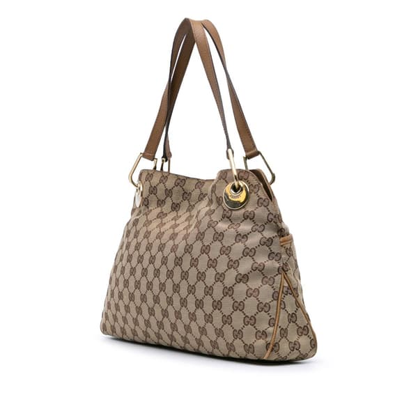 Pre-owned Gucci GG Canvas Eclipse Tote Bag Brown