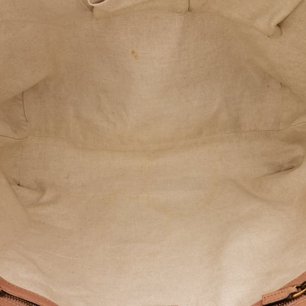 Pre-owned Gucci GG Canvas Soft Stirrup Tote Brown