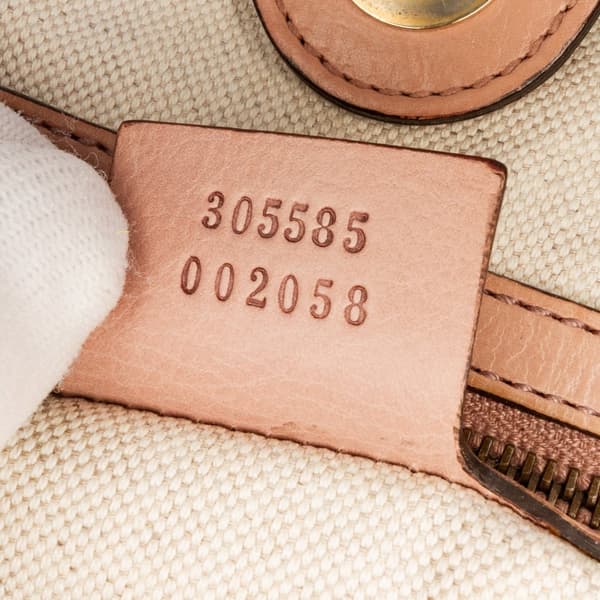 Pre-owned Gucci GG Canvas Soft Stirrup Tote Brown