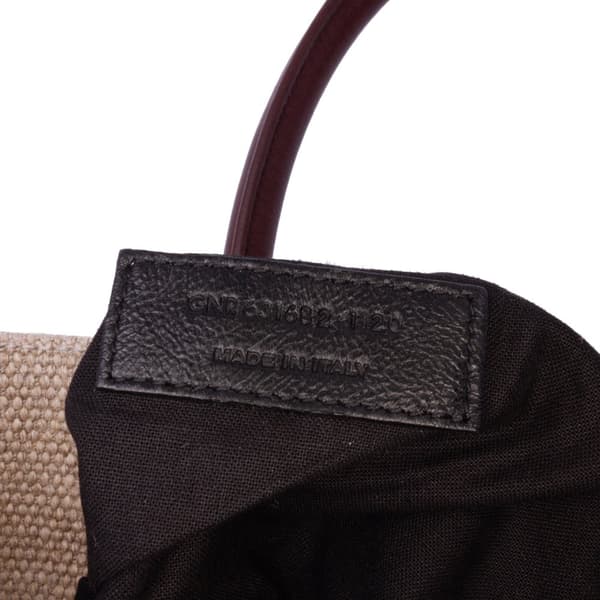 Pre-owned Saint Laurent Canvas Rive Gauche North South Tote Brown