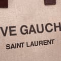 Miniatyrbillede 6 af 9: Pre-owned Saint Laurent Canvas Rive Gauche North South Tote Brown