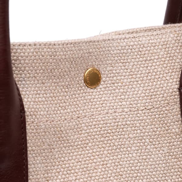 Pre-owned Saint Laurent Canvas Rive Gauche North South Tote Brown